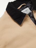 Carhartt WIP - OG Detroit Corduroy-Trimmed Padded Organic Cotton-Canvas Jacket - Neutrals