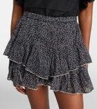 Marant Etoile Jocadia polka-dot ruffled cotton shorts