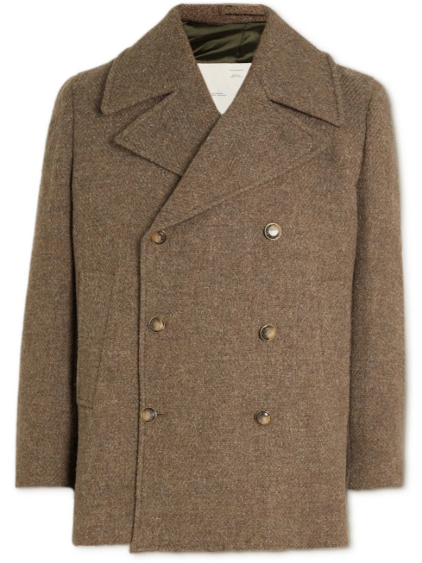 Photo: Giuliva Heritage - Ottone Double-Breasted Wool Peacoat - Brown