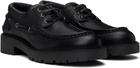Burberry Black Leather Raft Boat Shoes