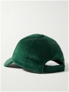 De Bonne Facture - Embroidered Cotton-Corduroy Baseball Cap - Green