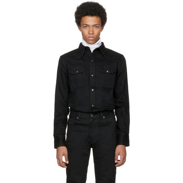 Photo: Calvin Klein 205W39NYC Black Denim Shirt