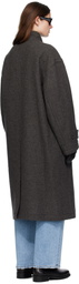 COOR Gray Cashmere High-Neck Coat