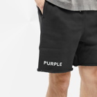 Purple Brand Men's Hwt Fleece Short in Black