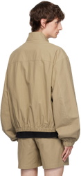 John Elliott Beige Cotton Harrington Jacket