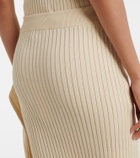 Stella McCartney Ribbed-knit cotton midi skirt