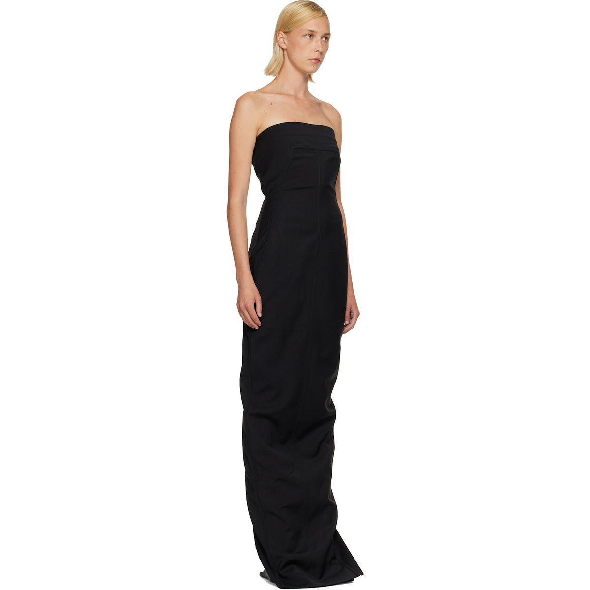 Rick Owens Black Tower Bustier Maxi Dress
