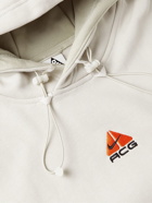 Nike - NRG ACG Logo-Embroidered Cotton-Blend Jersey Hoodie - Neutrals