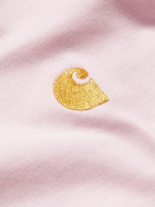 Carhartt WIP - Logo-Embroidered Cotton-Jersey T-Shirt - Pink