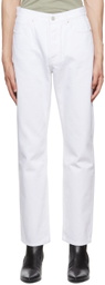 Recto White Straight-Leg Jeans