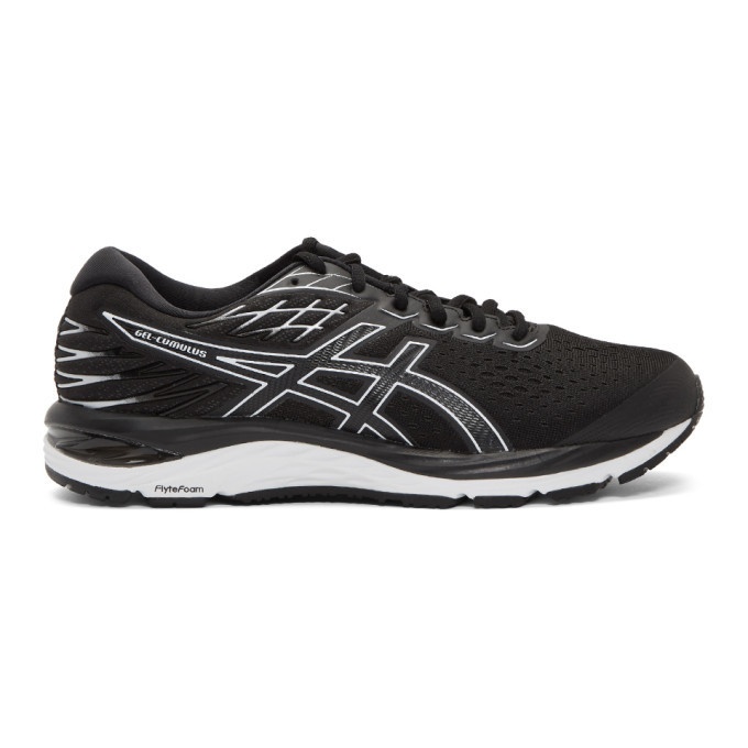 Photo: Asics Black and White Gel-Cumulus 21 Sneakers