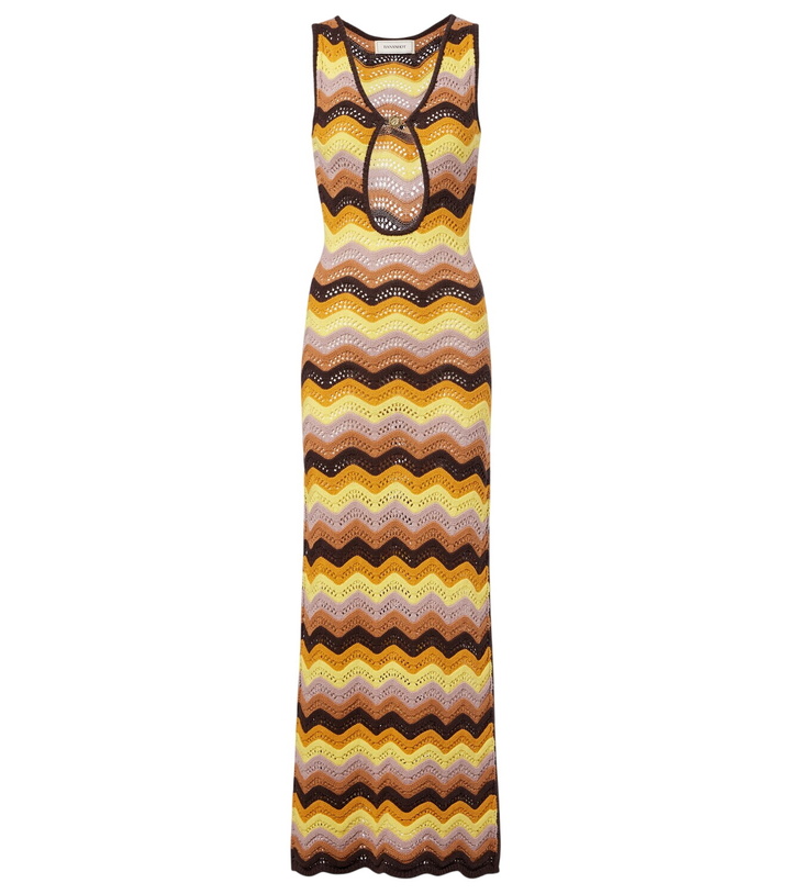 Photo: Bananhot Charli chevron crochet cotton-blend maxi dress