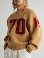 KENZO - Logo-Jacquard Wool Sweater - Brown