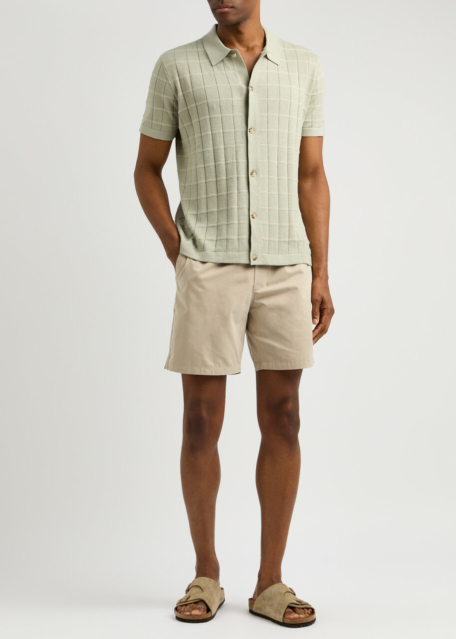 Paige Ross Poplin Shorts Cream