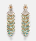 Marina B Pampilles 18kt gold drop earrings with diamonds and zircons