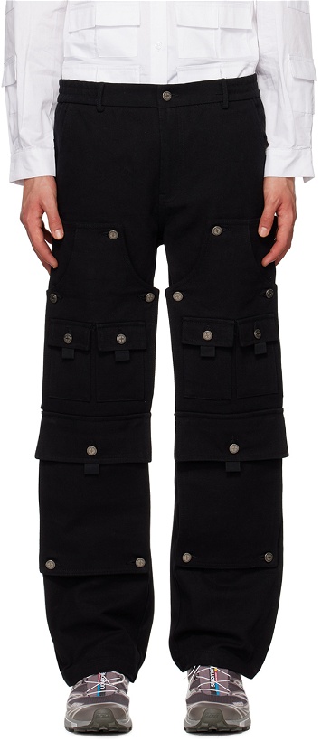 Photo: TOMBOGO™ Black Convertible Double Knee Cargo Pants