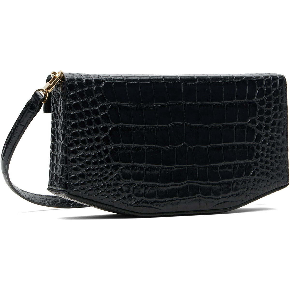 TOTEME Black Clip Croco-Embossed Bag
