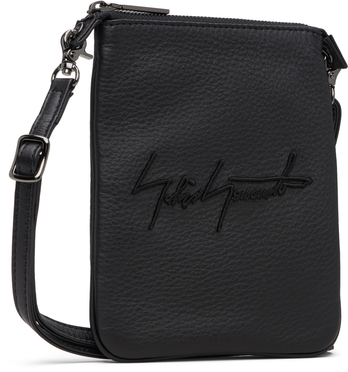 YOHJI YAMAMOTO Black Signature 'Sacoche' Pouch