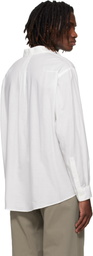 YOKE White Cotton Silk Lawn Loosed Shirt