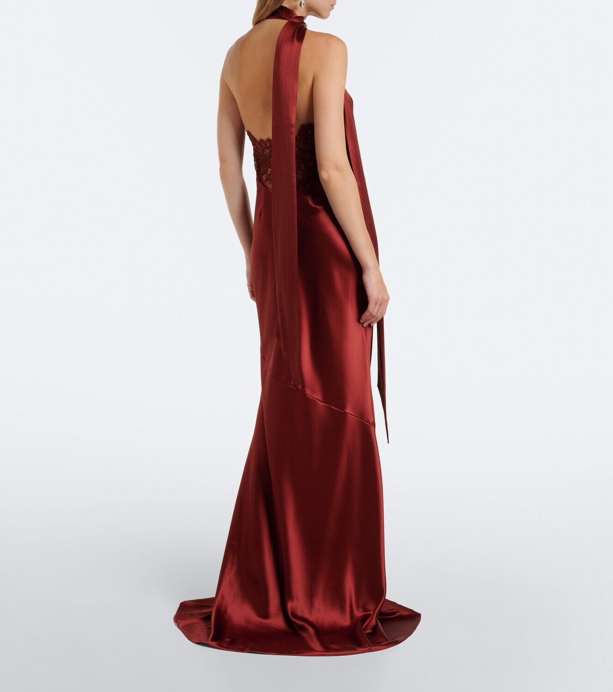 Retrofête Melly satin halterneck gown