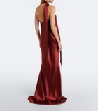 Retrofête Melly satin halterneck gown