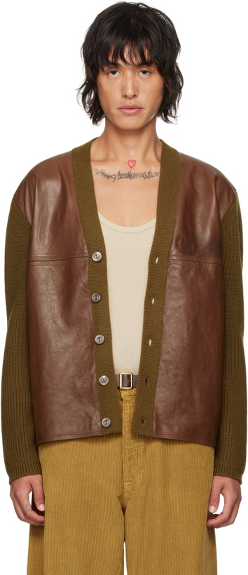 Photo: Sunflower Brown Scene Leather Cardigan