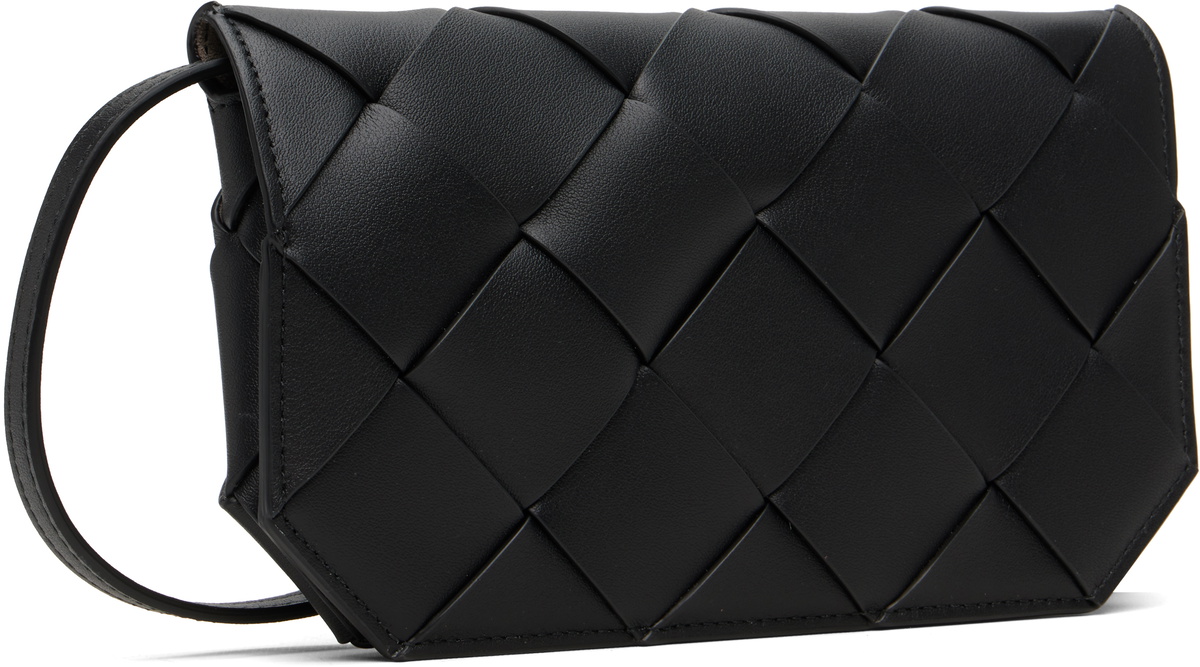 Bottega Veneta Black Diago Phone Pouch