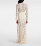 Alexandra Miro Juniper semi-sheer lace maxi skirt