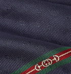 Gucci - 7cm Striped Silk-Jacquard Tie - Blue