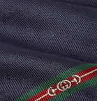 Gucci - 7cm Striped Silk-Jacquard Tie - Blue