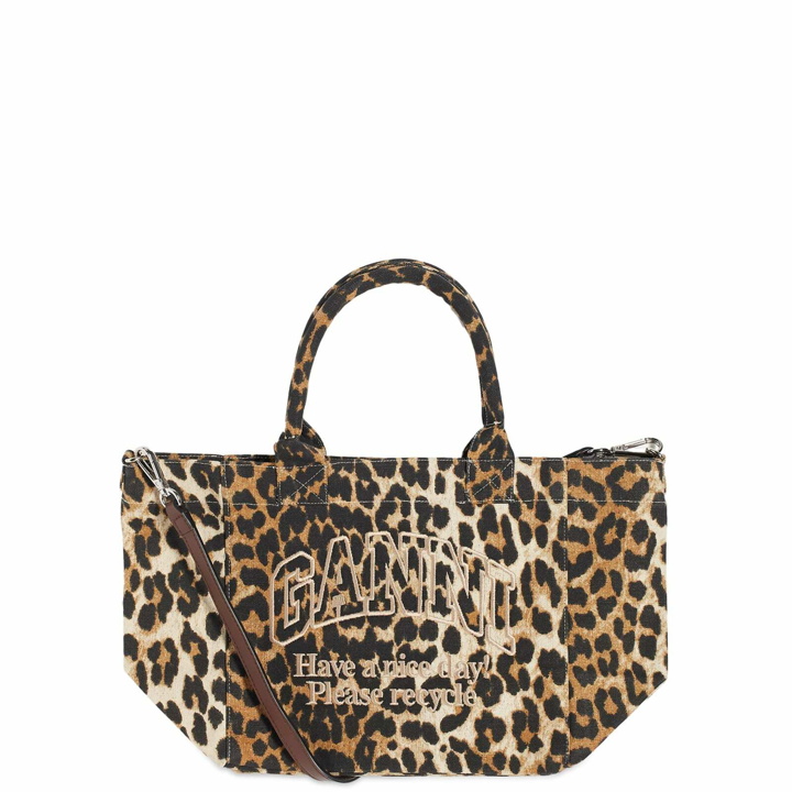 Photo: GANNI Women's Small Easy Shopper Bag in Leopard 