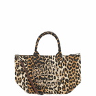 GANNI Women's Small Easy Shopper Bag in Leopard 