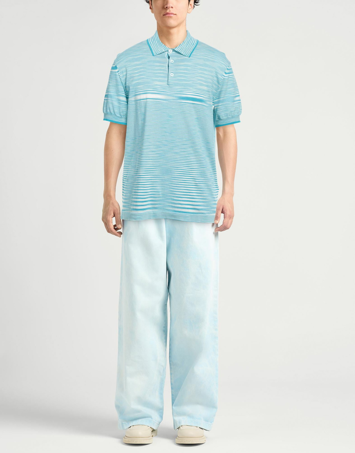 Missoni Mens Polo shirt Turquoise