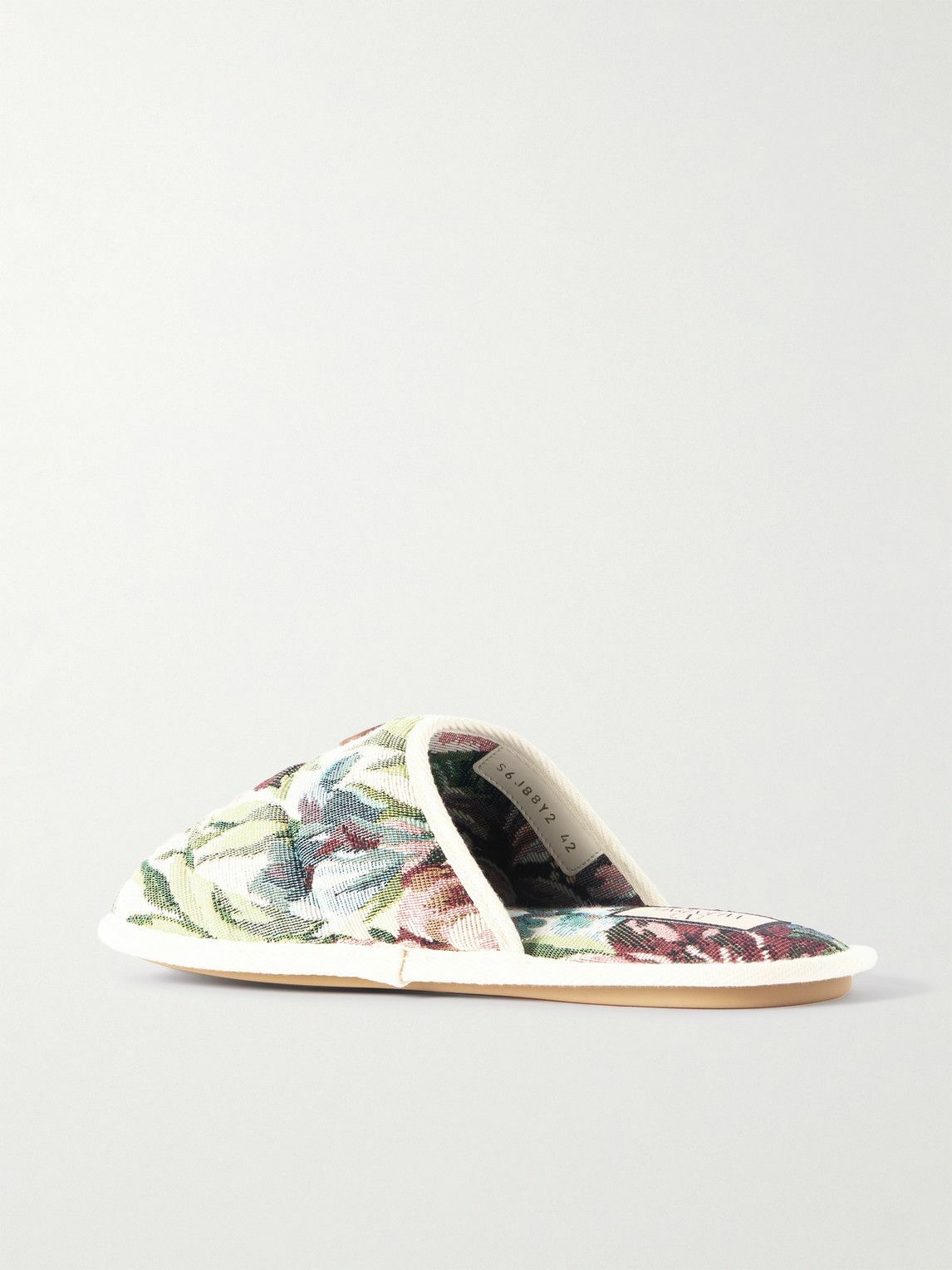 Valentino Garavani - Logo-Embellished Jacquard Slippers - Neutrals