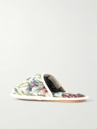 Valentino Garavani - Logo-Embellished Jacquard Slippers - Neutrals