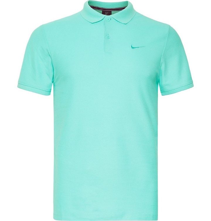 Photo: Nike Tennis - NikeCourt Advantage Dri-FIT Tennis Polo Shirt - Turquoise