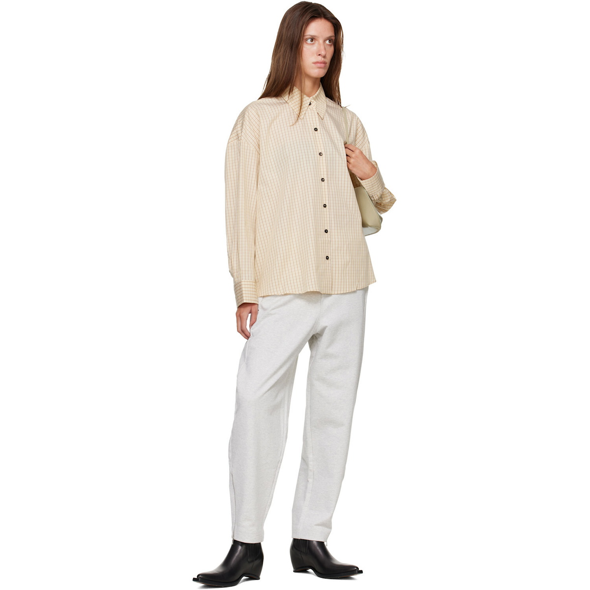 Cordera Yellow Checked Oversized Shirt