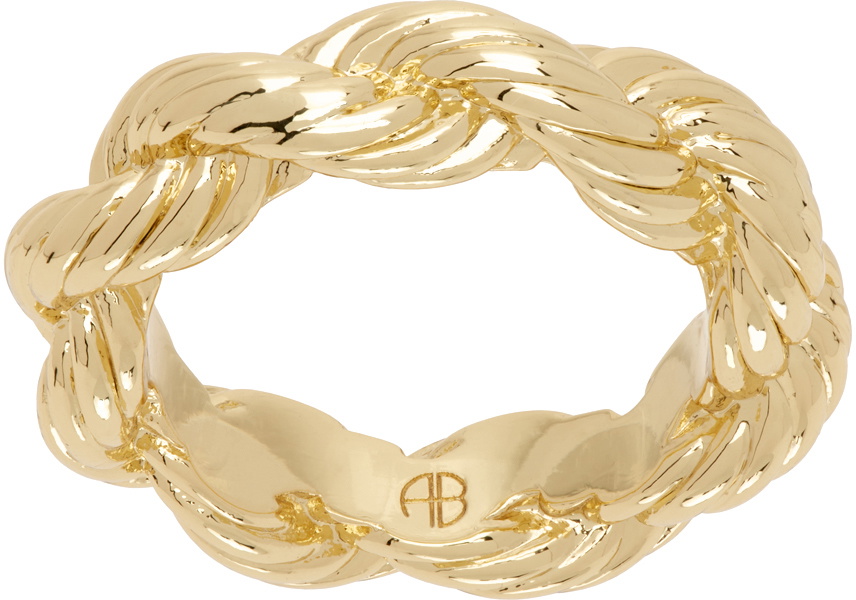 ANINE BING Gold Twist Rope Ring ANINE BING