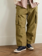 Visvim - Skagway Lo Leather-Trimmed Canvas Sneakers - Blue