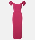 Roland Mouret Floral-appliqué bustier dress