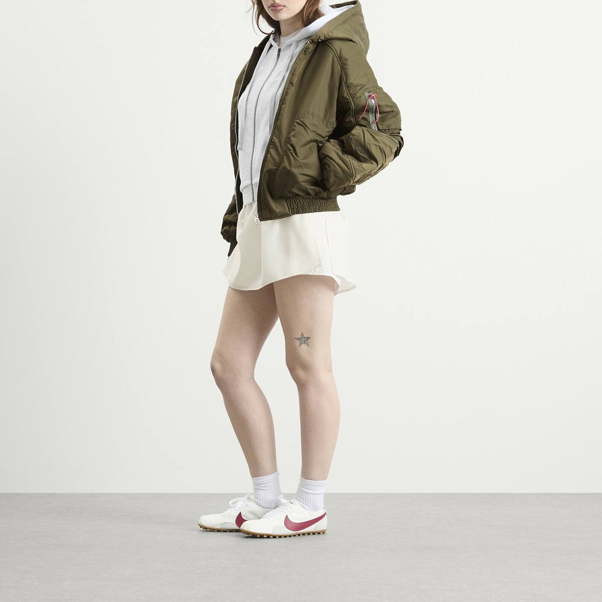 Peachy Den Women's The Penny Flight Jacket in Moss