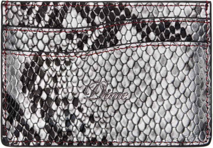 Photo: Dime Silver Embossed Leather Card Holder