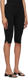 Totême Black Cropped Compact Leggings