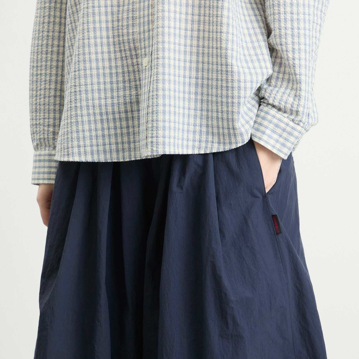 Gramicci Women's Nylon Flare Pant in Navy