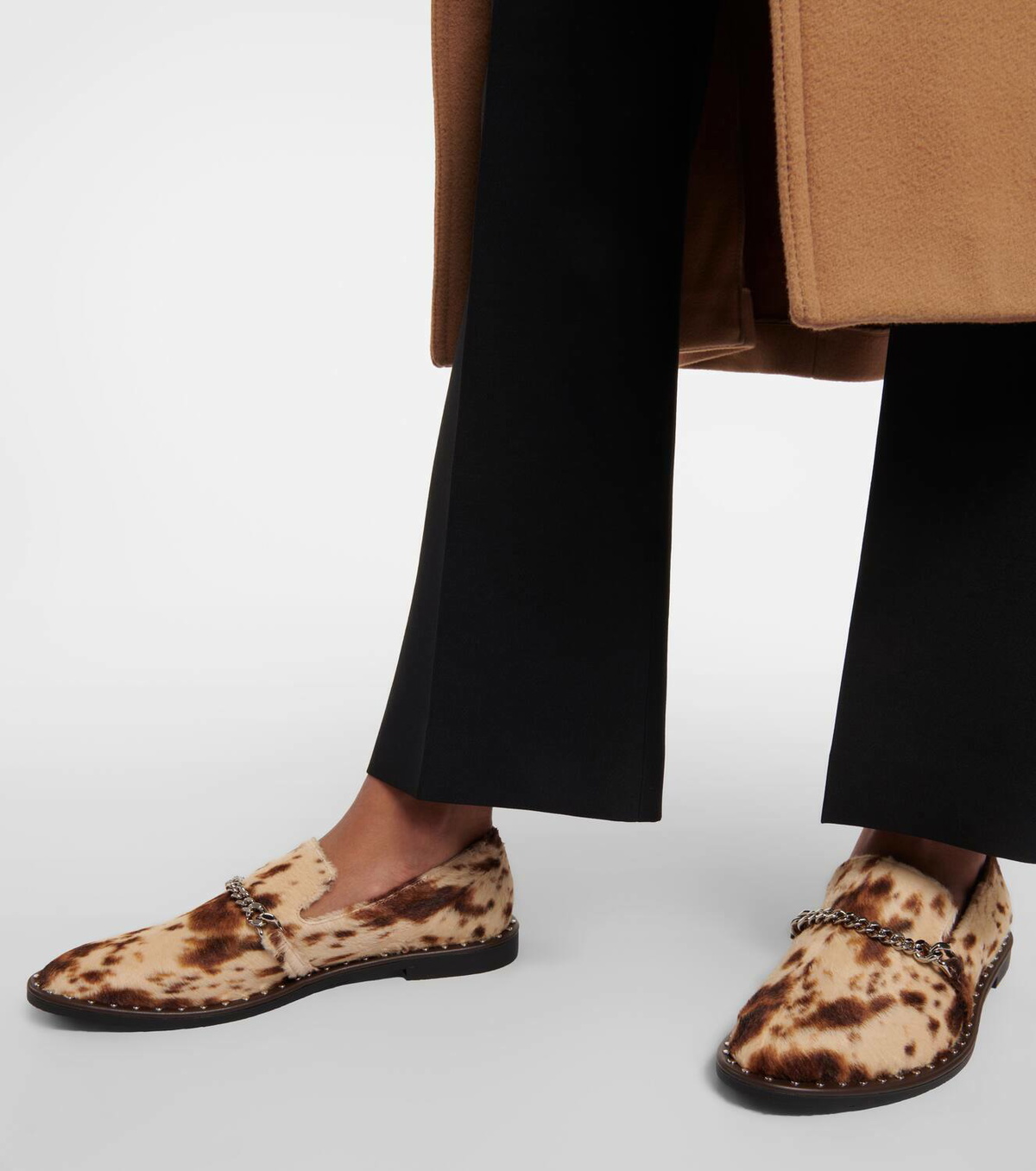 Stella McCartney Falabella printed velvet loafers