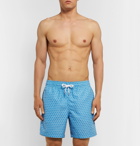 Derek Rose - Tropez Wide-Leg Mid-Length Printed Swim Shorts - Blue