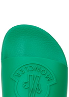 Moncler Basile Logo Rubber Sliders Green