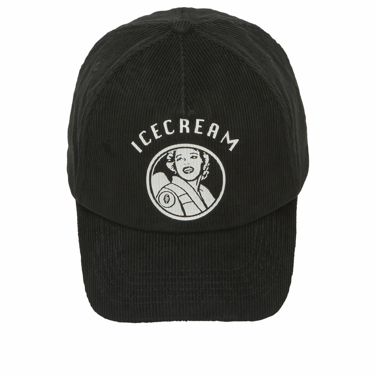ICECREAM Men's Waitress Corduroy Trucker Cap in Black 