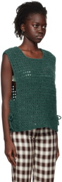 Bode Green Side Tie Vest