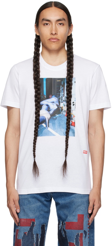 Photo: Diesel White T-Diegor-L5 T-Shirt